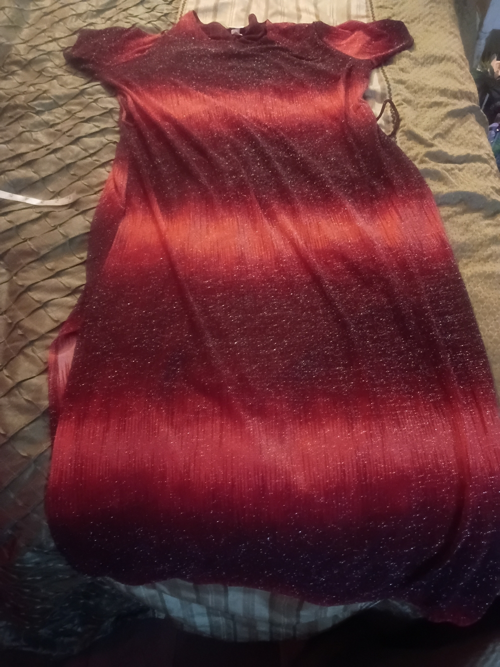 Sparkle Ombre Red Maxi Dress- Nicco